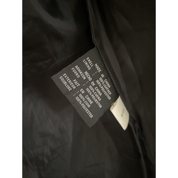 Vintage JLC New York 100% Genuine Leather Blazer Jacket Women's Black Size MED - Picture 4 of 11